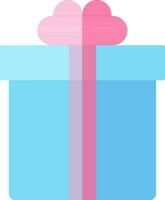 gåva låda ikon i blå och rosa Färg. vektor