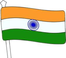 Vektor Illustration von Indien National Flagge.