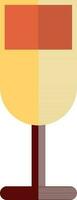 Wein Glas Symbol im Gelb und braun Farbe. vektor