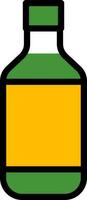 trinken Flasche Symbol im Grün und Gelb Farbe. vektor