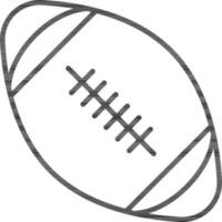 isoliert Rugby Ball Symbol im Linie Kunst. vektor
