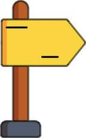 Schild Symbol im Gelb und braun Farbe. vektor
