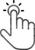 linje konst illustration av hand Rör ikon. vektor