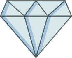 Diamant Symbol im Blau und schwarz Farbe. vektor