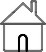 svart linje konst illustration av Hem eller hus ikon. vektor