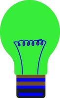 grön och blå elektrisk Glödlampa. vektor