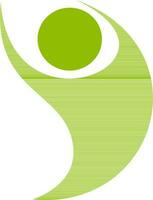 platt stil mänsklig ikon i grön Färg. vektor