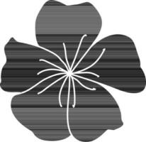 platt piktogram av blomma i svart och whte Färg. vektor