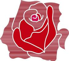 rot Rose Symbol oder Symbol im eben Stil. vektor