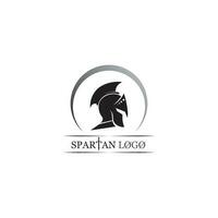 spartansk hjälm logotyp mall vektor