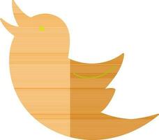 Orange und Grün Twitter Vogel. vektor