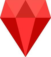 rot Diamant Symbol oder Symbol. vektor