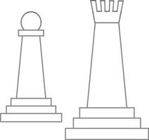 eben Stil zwei Schach Symbol. vektor