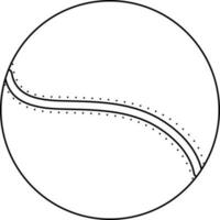 Schlaganfall Stil von klein Ball Symbol zum Kricket passen. vektor