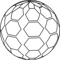 Illustration von Ball Symbol zum Fußball Spiel im Schlaganfall Stil. vektor