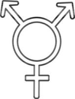Transgender Zeichen oder Symbol. vektor