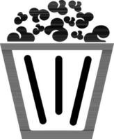 vektor popcorn tecken eller symbol.