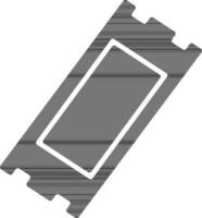 glyf ikon av en biljett i platt stil. vektor