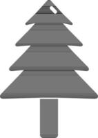 schwarz Illustration von Weihnachten Baum. vektor