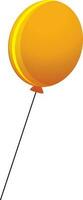 fliegend Ballon im Orange Farbe. vektor