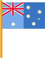 Australien National Flagge Symbol im eben Stil. vektor