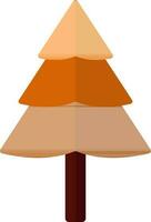 Weihnachten Baum Symbol im Orange und braun Farbe. vektor