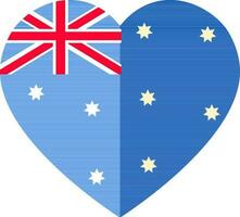 Australien Flagge Farbe Herz gestalten Symbol. vektor