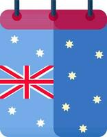 kalender ikon i Australien flagga Färg. vektor