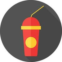 disponibel dryck glas ikon i gul och röd Färg. vektor