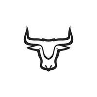 bull horn och buffalo logotyp och symboler mall ikoner app vektor