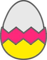 Ostern Ei Symbol im eben Stil. vektor