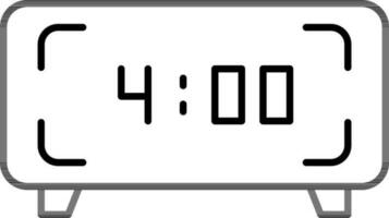 digital klocka skärm ikon i linje konst. vektor