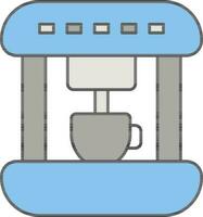 Kaffee Maschine Symbol im Blau und grau Farbe. vektor