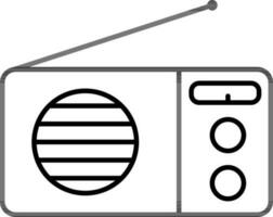 Linie Kunst Illustration von Radio Symbol. vektor