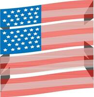amerikan flagga i rand form. vektor
