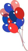 rot und Blau Luftballons Design. vektor
