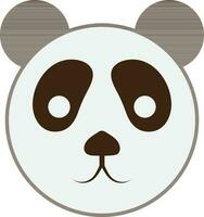 süß Panda Bär Gesicht Symbol im isoliert. vektor