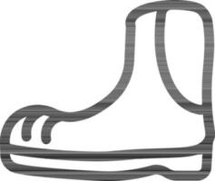 Illustration von Stiefel Symbol im schwarz Umriss. vektor