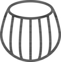 Linie Kunst Illustration von tabla Symbol. vektor