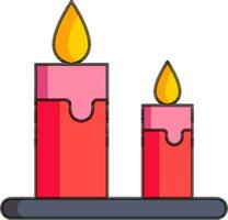 Vektor Illustration von Kerzen Symbol.