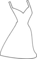 Illustration von Kleid Symbol zum weiblich auf Party Konzept. vektor