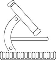 mikroskop i linje konst illustration. vektor