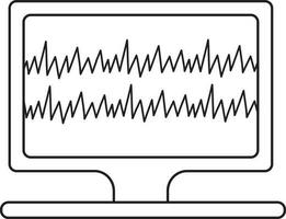 mekanisk ventilation i svart linje konst illustration. vektor