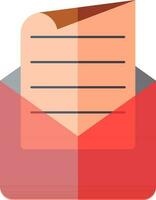 öffnen Briefumschlag oder Mail Symbol im rot und Orange Farbe. vektor
