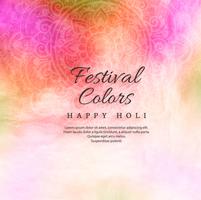 Glad Holi färgstark bakgrund med festival bakgrund vektor