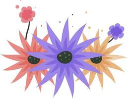 Illustration von Blume im Farbe zum Blumen- Design. vektor