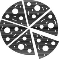Vektor Pizza Zeichen oder Symbol im eben Stil.