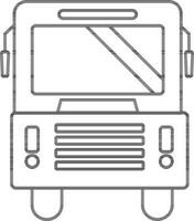 Illustration von Schlaganfall Stil von Bus Symbol. vektor