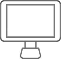platt stil dator skärm ikon. vektor