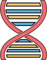 bunt Symbol von DNA im eben Stil. vektor